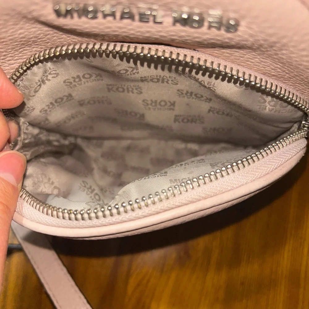 Michael Kors Blush Pink Studded Pebbled Leather Mini Backpack